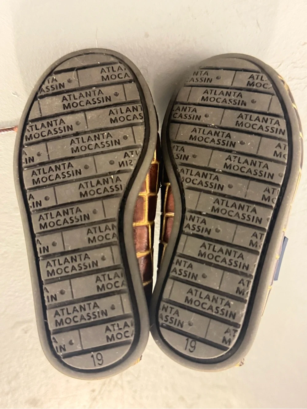 Kids' Brown Leather Moccasin Shoes